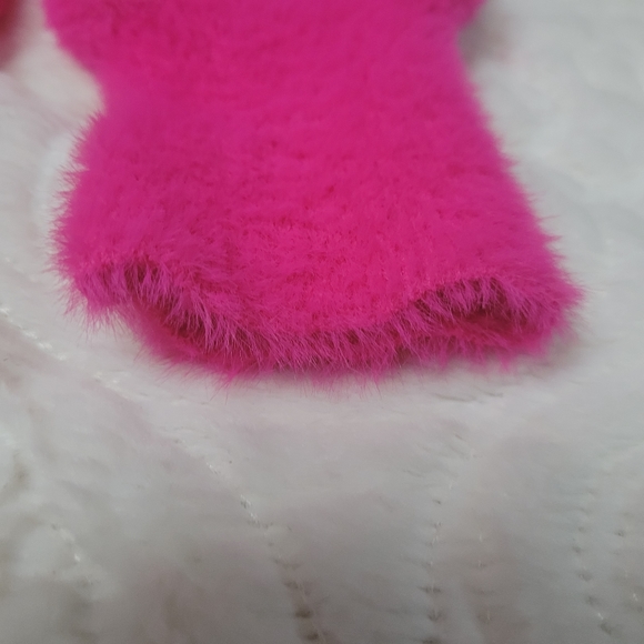Chicos Eyelash Sweater Hot Pink Soft fuzzy Long Sleeve Mock Neck Size 1 Med - Picture 7 of 13